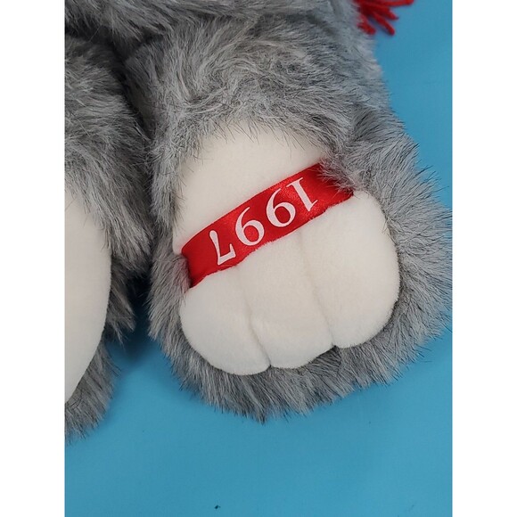 Vintage Holiday Mouse Large Knit Hat & Scarf Christmas Decor 1997 Appx 20" - Picture 5 of 14